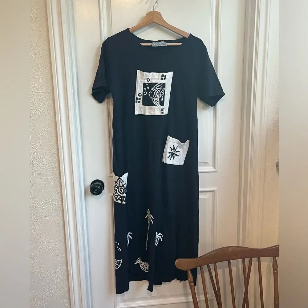 Vintage cover charge maxi dress